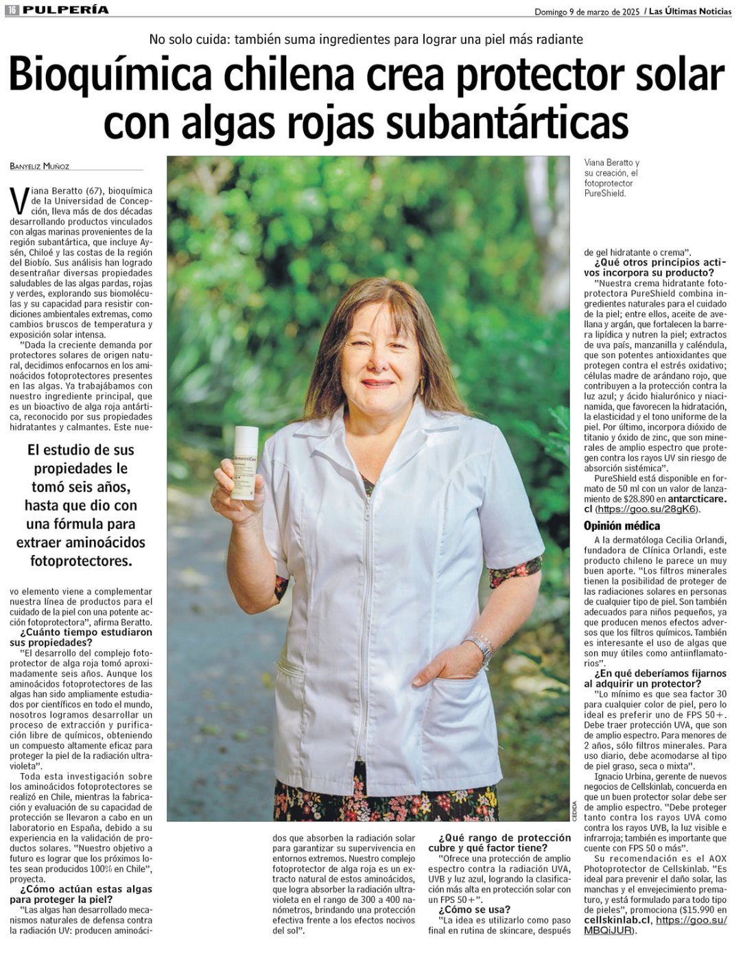 ¡Nuestro Protector Solar es Noticia!